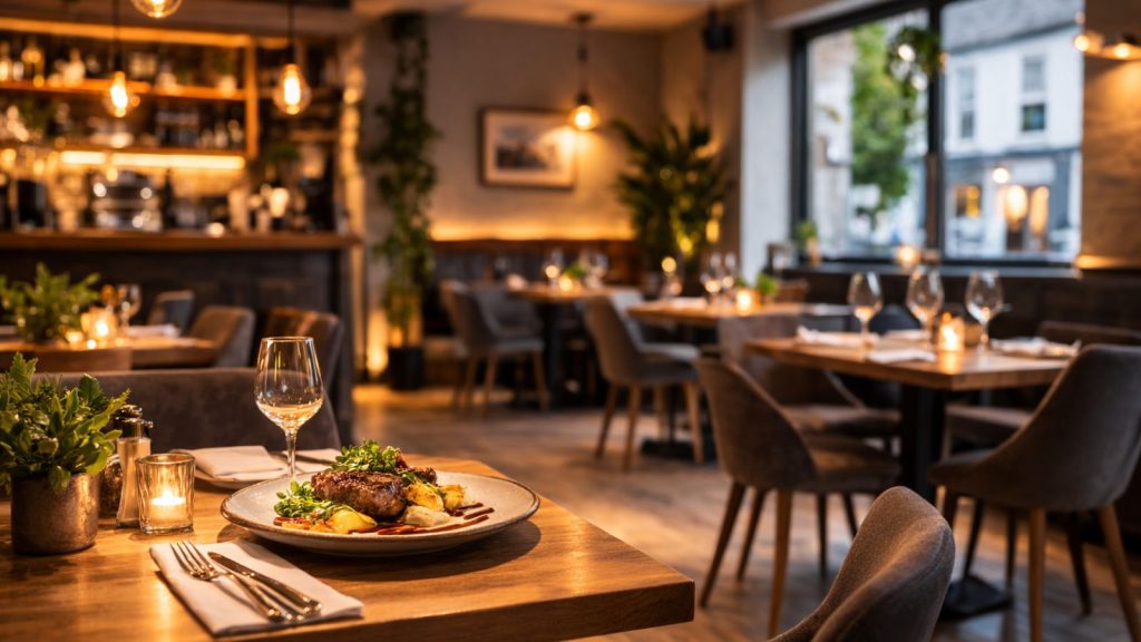 A Quiet Restaurant With Great Food and Empty Seats for small business marketing