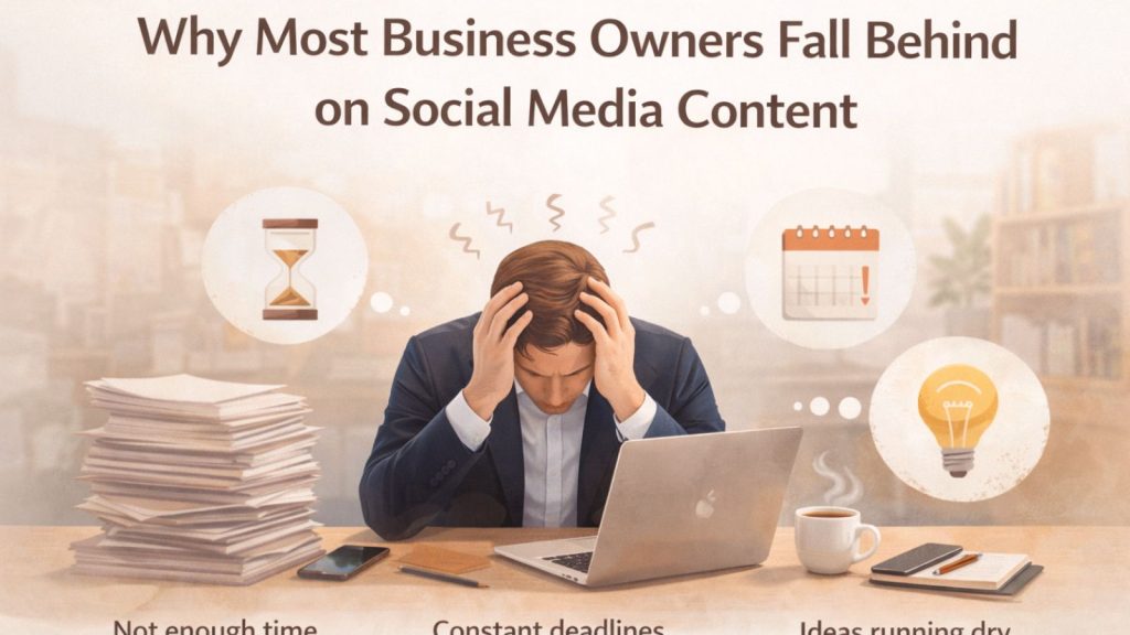 Why Most Business Owners Fall Behind on Social Media Content for small business marketing