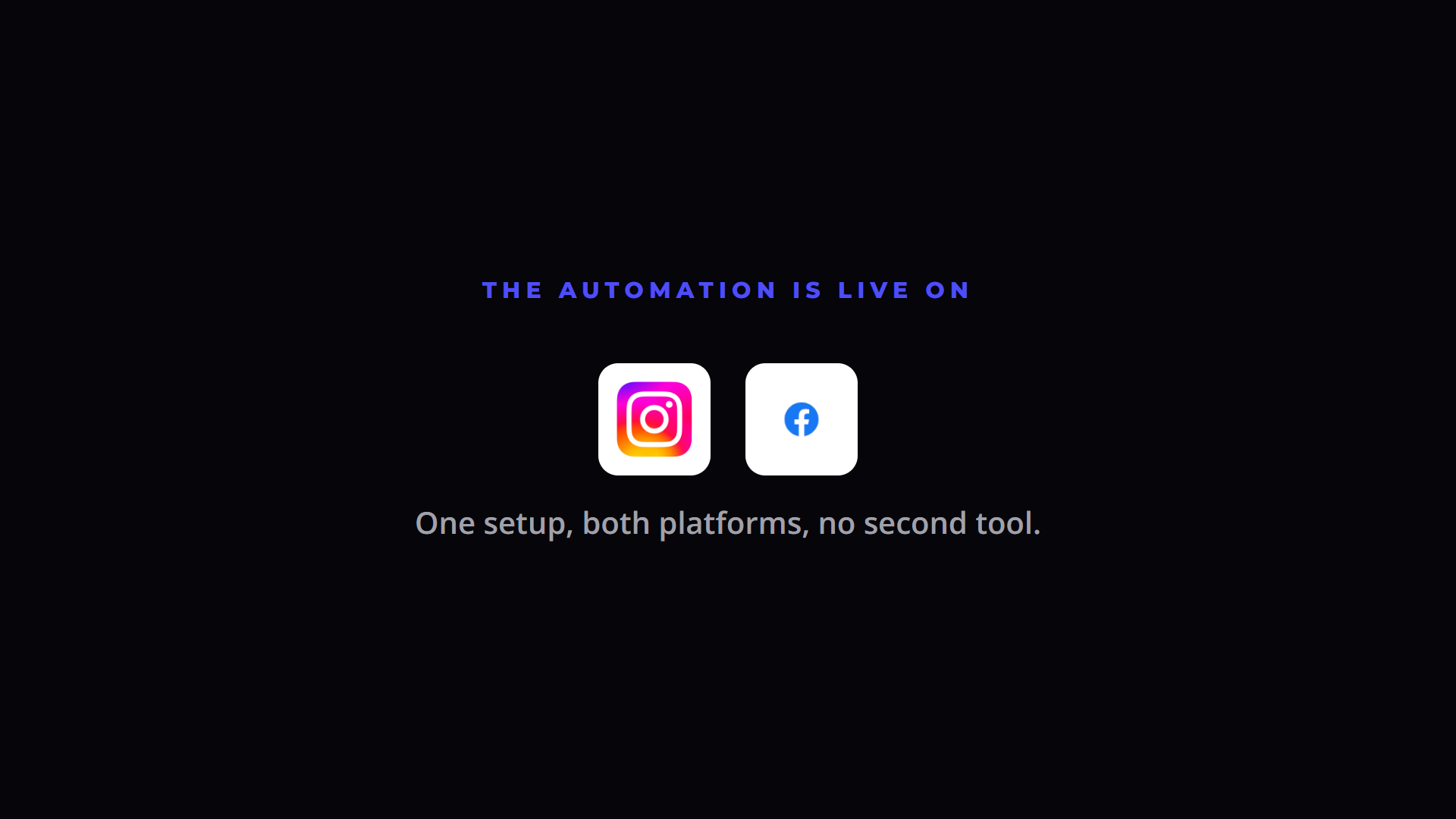 The automation running live on both Instagram and Facebook