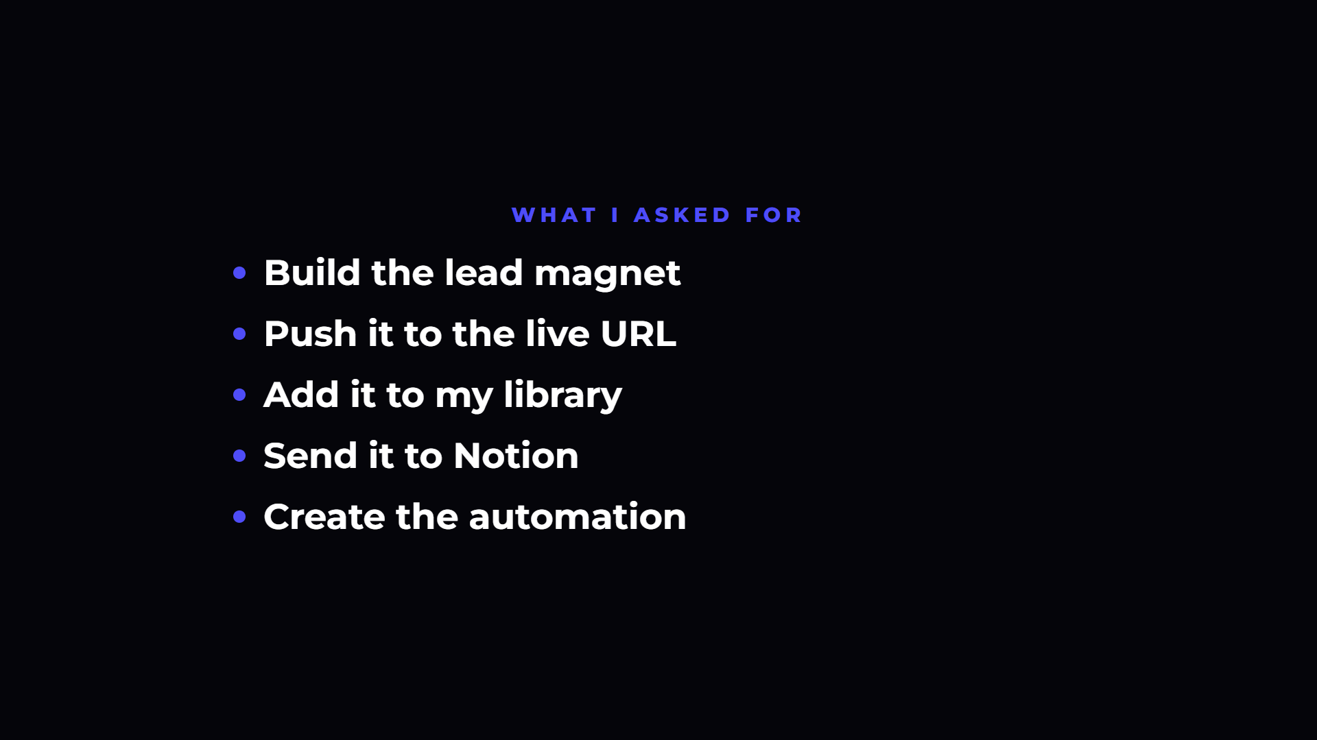 The list of instructions given to the AI agent in one prompt